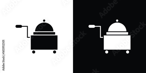 Room service icon symbol. simple flat symbol on blank background.