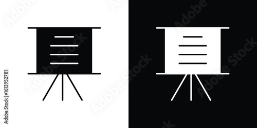 Presentation icon symbol. simple flat symbol on blank background.
