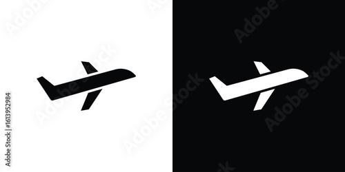 Plane icon symbol. simple flat symbol on blank background.