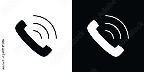 Phone call icon symbol. simple flat symbol on blank background.