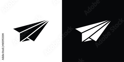Paper plane icon symbol. simple flat symbol on blank background.