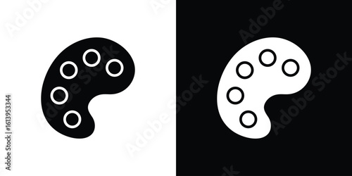 Palette icon symbol. simple flat symbol on blank background.