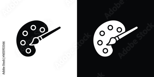Palette icon symbol. simple flat symbol on blank background.