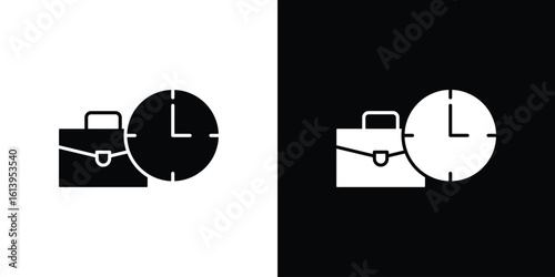 Office time icon symbol. simple flat symbol on blank background.