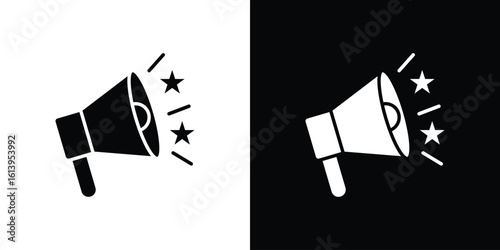Megaphone icon symbol. simple flat symbol on blank background.