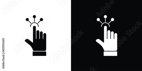Interactive icon symbol. simple flat symbol on blank background.