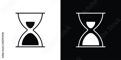 Hourglass end icon symbol. simple flat symbol on blank background.