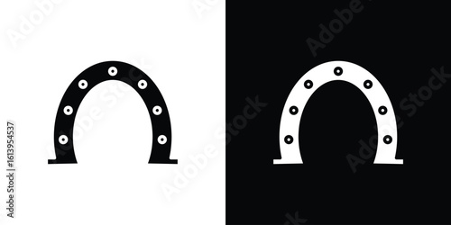Horseshoe icon symbol. simple flat symbol on blank background.
