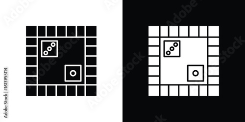 Game board icon symbol. simple flat symbol on blank background.