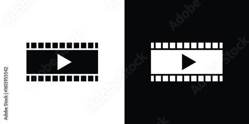 Film icon symbol. simple flat symbol on blank background.