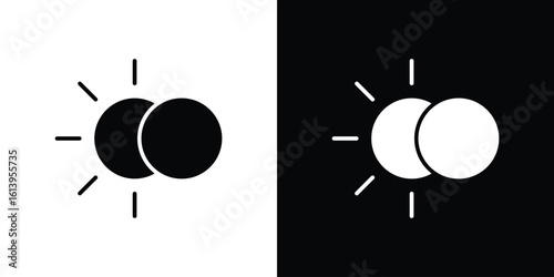 Eclipse icon symbol. simple flat symbol on blank background.