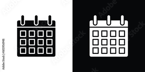 Calendar icon symbol. simple flat symbol on blank background.