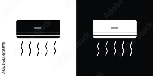 Air conditioner icon symbol. simple flat symbol on blank background.