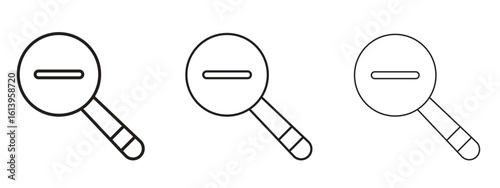 Zoom out icon symbol. Linear style sign for mobile concept