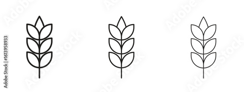 Wheat icon symbol. Linear style sign for mobile concept