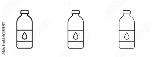 Water bottle icon symbol. Linear style sign for mobile concept