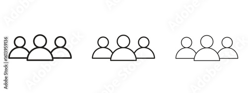 Users icon symbol. Linear style sign for mobile concept