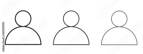 User icon symbol. Linear style sign for mobile concept