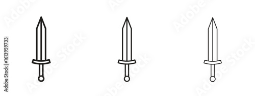 Sword icon symbol. Linear style sign for mobile concept