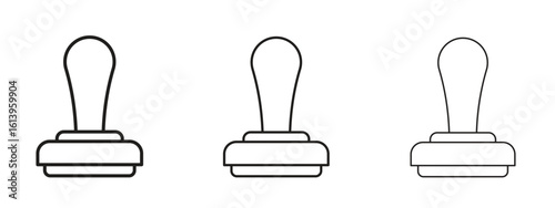 Stamp icon symbol. Linear style sign for mobile concept