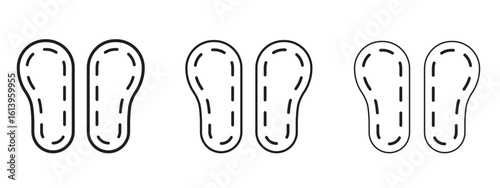 Soles icon symbol. Linear style sign for mobile concept