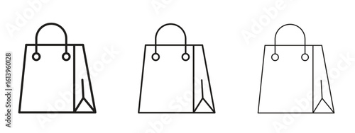 Shopping bag icon symbol. Linear style sign for mobile concept