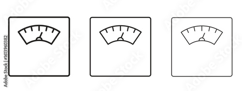 Scale icon symbol. Linear style sign for mobile concept