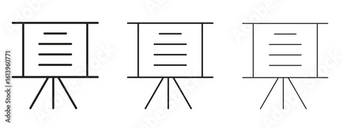 Presentation icon symbol. Linear style sign for mobile concept