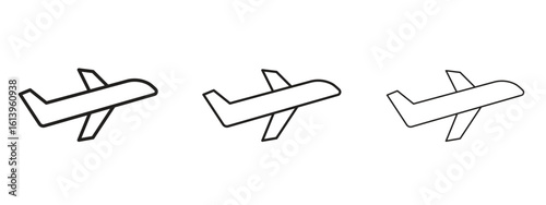 Plane icon symbol. Linear style sign for mobile concept