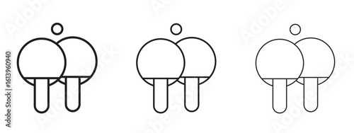 Ping pong icon symbol. Linear style sign for mobile concept