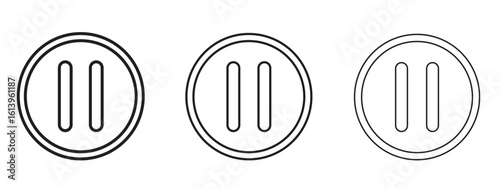 Pause icon symbol. Linear style sign for mobile concept