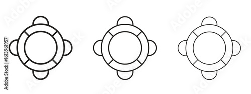 Life buoy icon symbol. Linear style sign for mobile concept