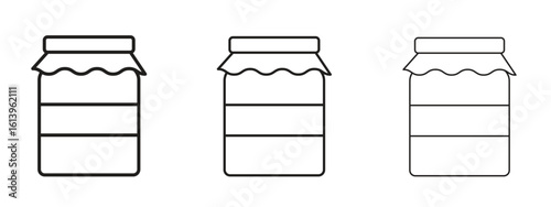 Jam icon symbol. Linear style sign for mobile concept