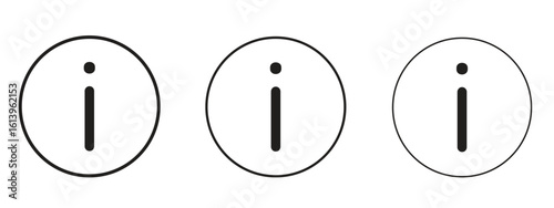 Info icon symbol. Linear style sign for mobile concept