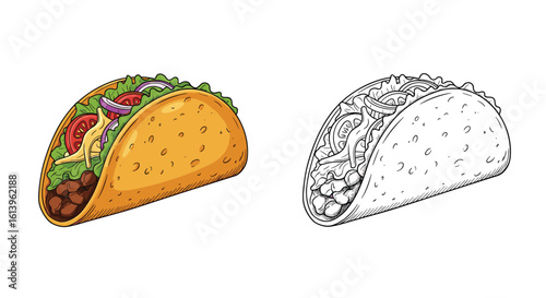 Delicious mexican food taco culinary delights fresh ingredients vibrant flavors savory taste authentic cuisine