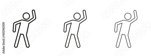 Fitness exercise icon symbol. Linear style sign for mobile concept