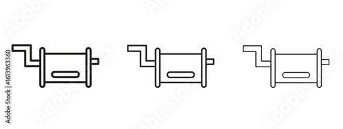 Exhaust pipe icon symbol. Linear style sign for mobile concept