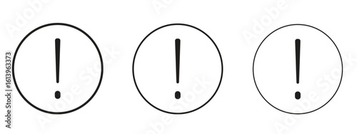 Exclamation interface icon symbol. Linear style sign for mobile concept