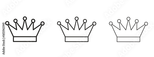 Crown icon symbol. Linear style sign for mobile concept