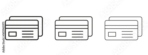 Credit card icon symbol. Linear style sign for mobile concept