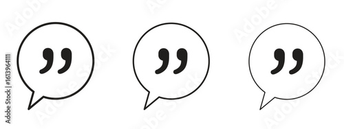 Comment quote icon symbol. Linear style sign for mobile concept