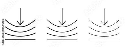 Compress icon symbol. Linear style sign for mobile concept