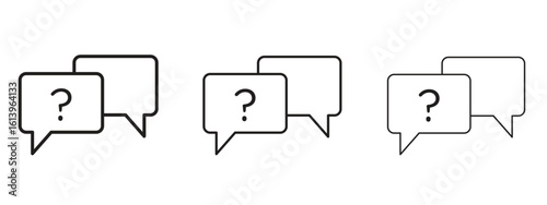 Comment question icon symbol. Linear style sign for mobile concept