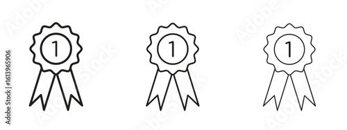 Badge icon symbol. Linear style sign for mobile concept
