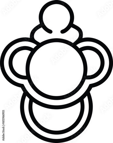 pacifier (dummy) vector icon, baby care icon vector illustration