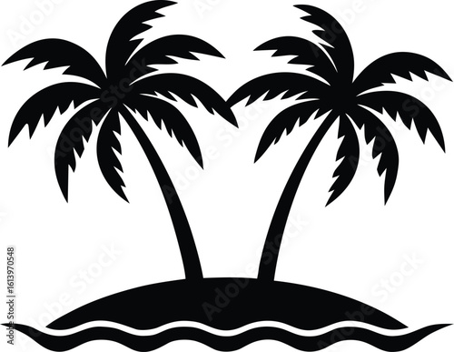 Two Palm Trees Island Icon