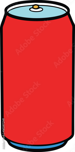 cold soda can vector illustration on transparent background
