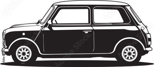 elegant automotive stencil artwork of classic car silhouette for highend branding poster and editorial designs