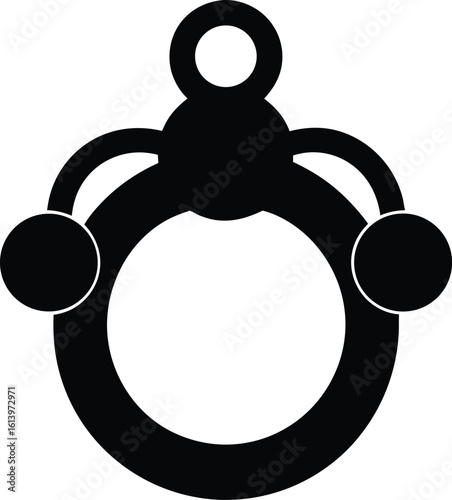 pacifier (dummy) vector icon, baby care icon vector illustration