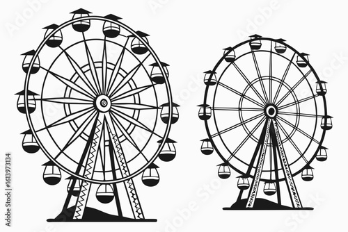 ferris wheel vector illustration